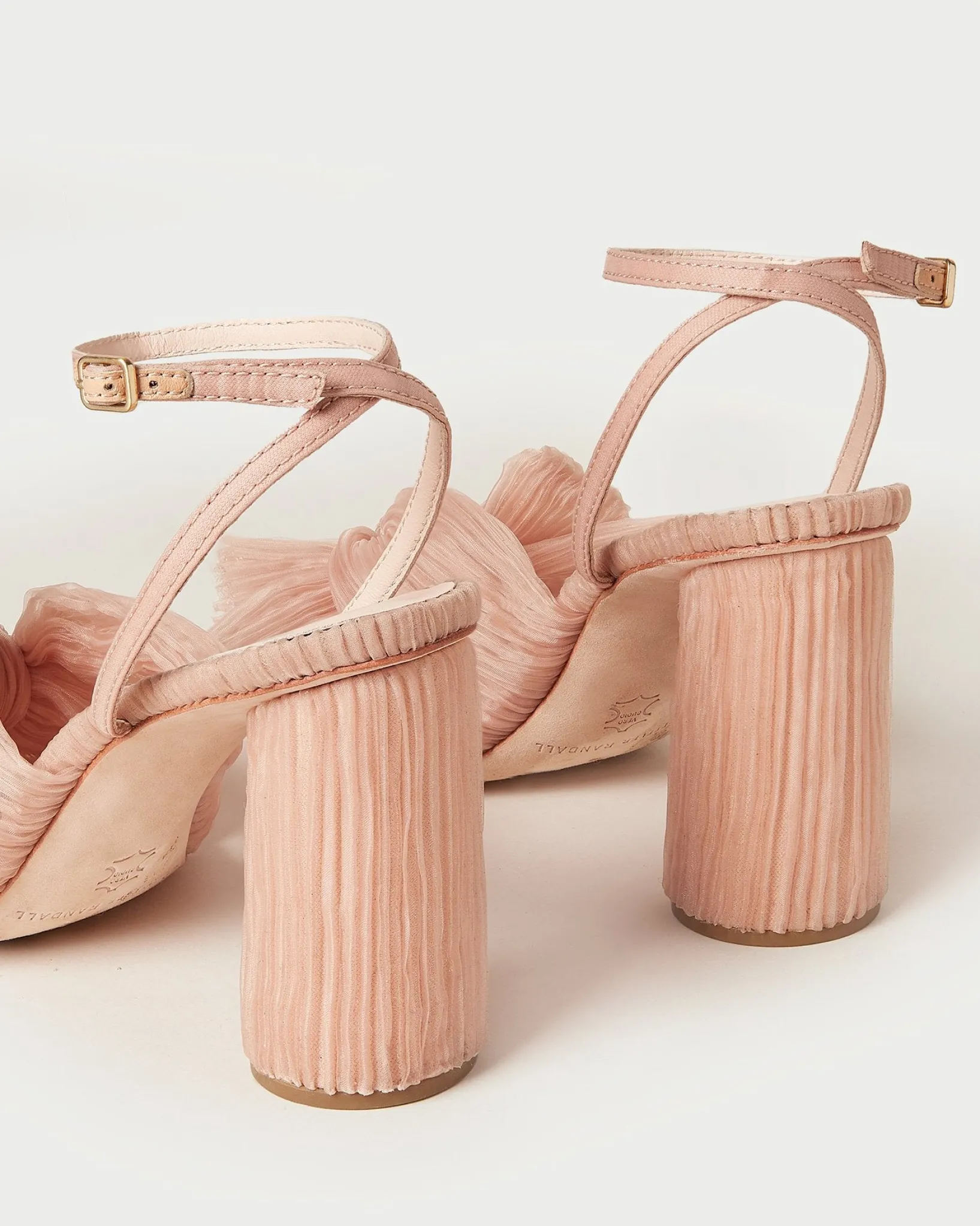 New Loeffler Randall Camellia Pleated Bow Heel White