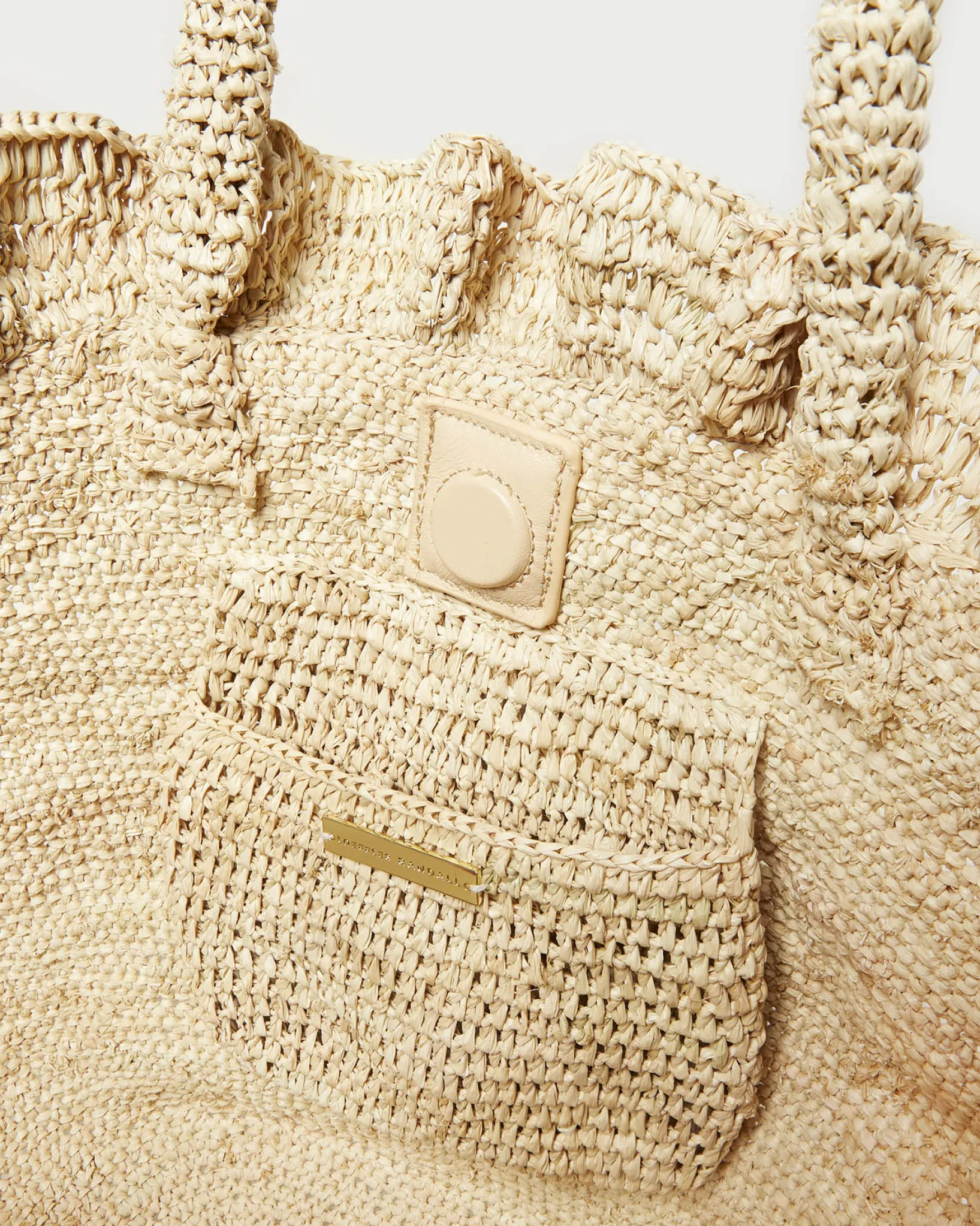 Best Loeffler Randall Cyrus Natural Ruffled Woven Tote Natural />