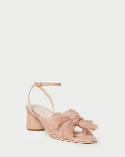 Outlet Loeffler Randall Dahlia Blue Floral Bow Heel Dusty Blue Floral