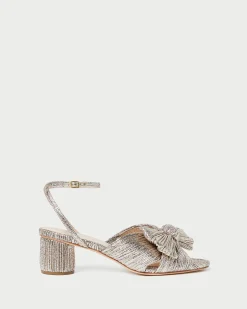 Loeffler Randall Dahlia Pleated Bow Heel Blue