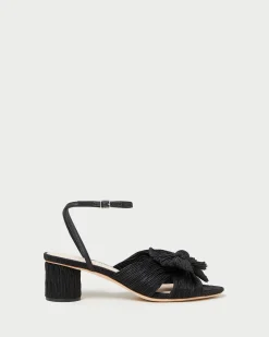 Sale Loeffler Randall Dahlia Pleated Bow Heel Champagne