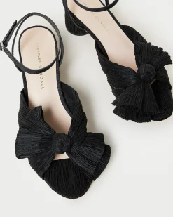 Sale Loeffler Randall Dahlia Pleated Bow Heel Champagne