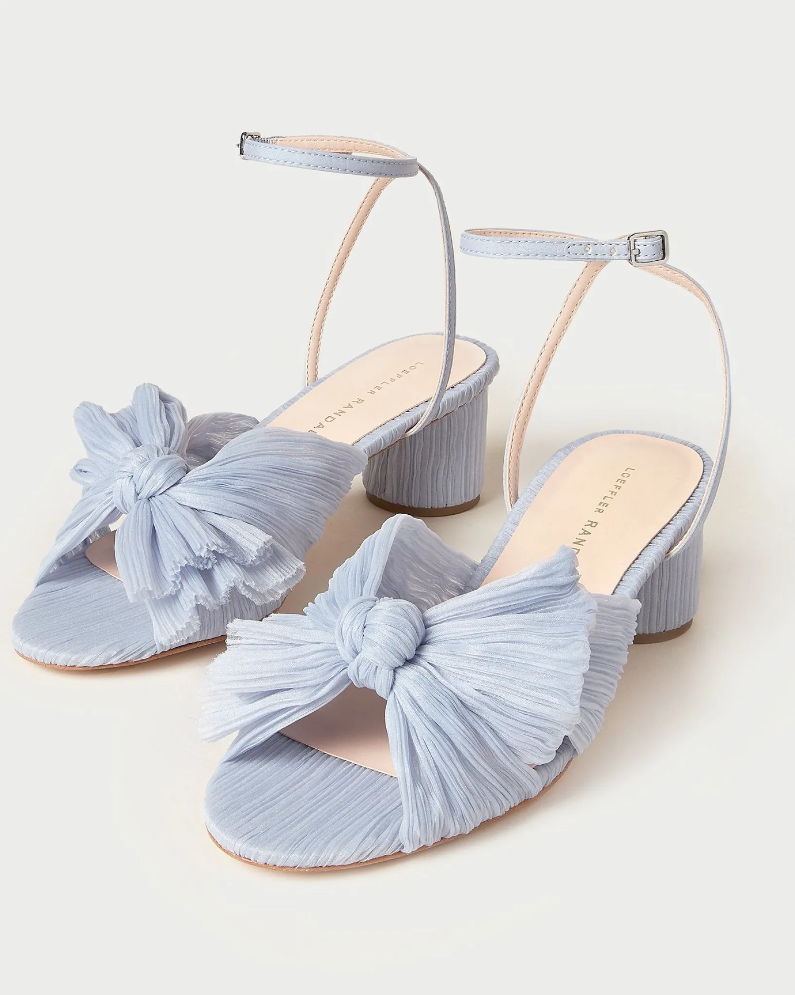 Loeffler Randall Dahlia White Lace Bow Heel White/Cream