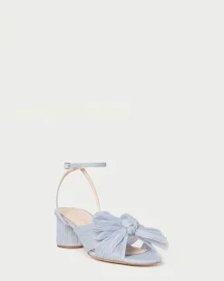 New Loeffler Randall Dahlia Pleated Bow Heel White