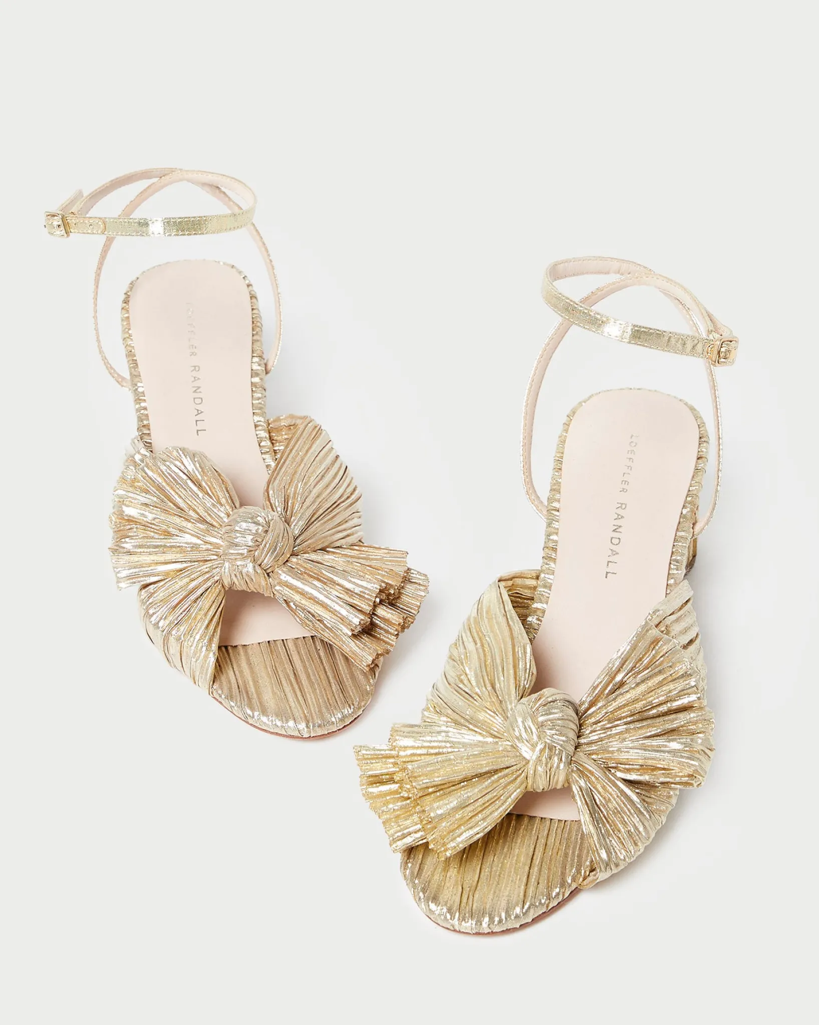 New Loeffler Randall Dahlia Pleated Bow Heel White