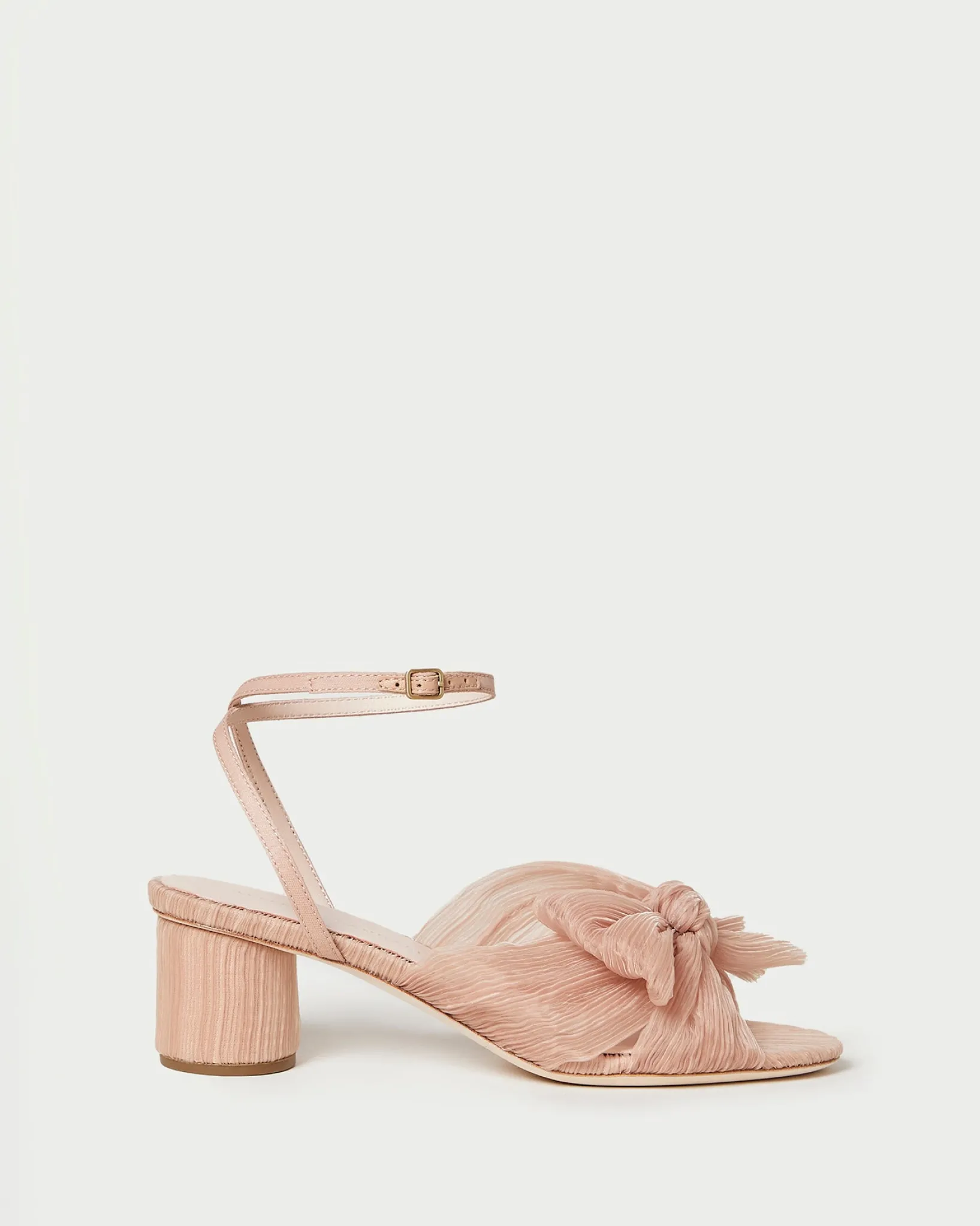 New Loeffler Randall Dahlia Pleated Bow Heel White