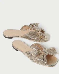 Outlet Loeffler Randall Daphne Bow Slide Blue