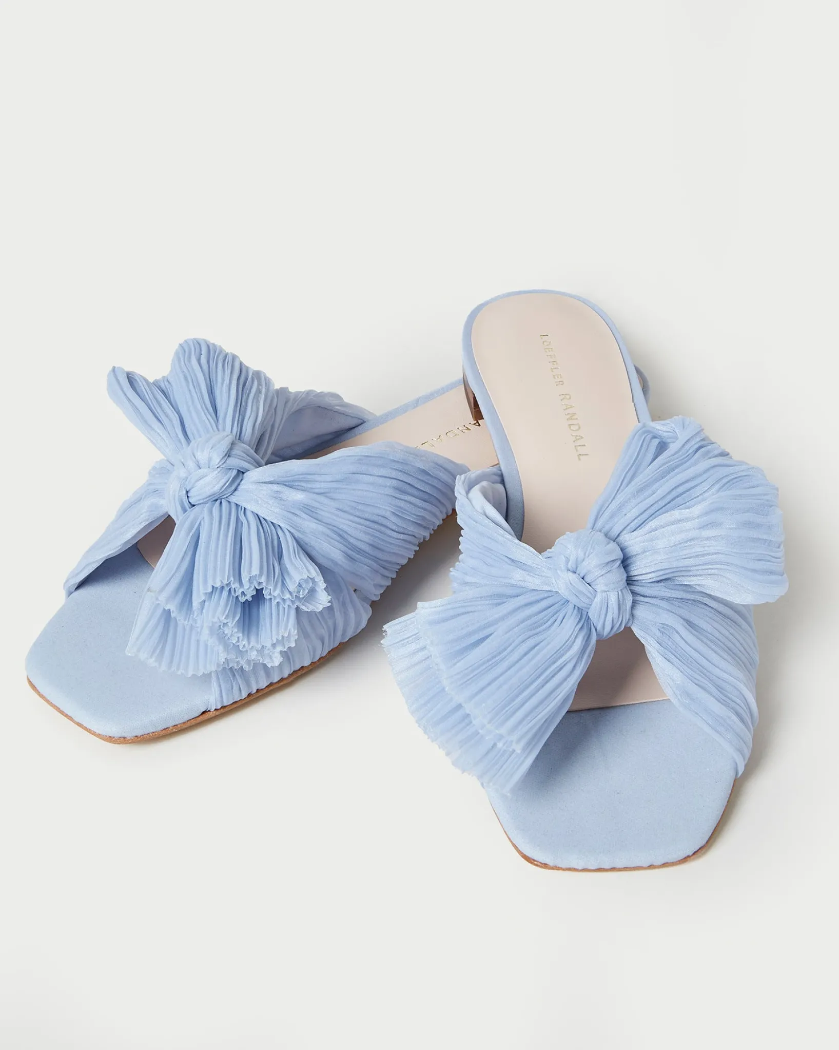 Hot Loeffler Randall Daphne Pleated Bow Slide Gold