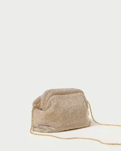 Best Loeffler Randall Doreen Gold Diamanté Frame Pouch Gold />