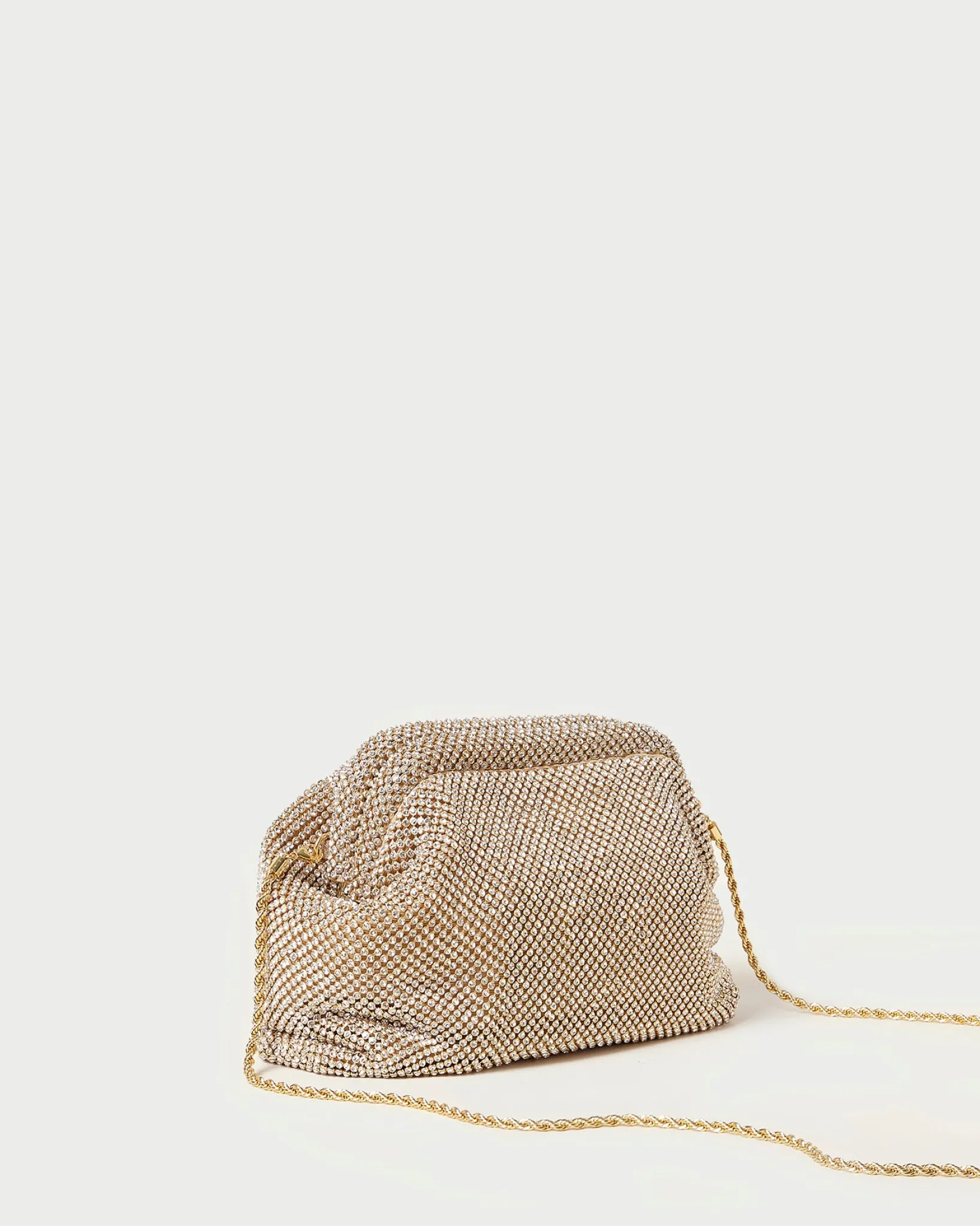 Best Loeffler Randall Doreen Gold Diamanté Frame Pouch Gold />