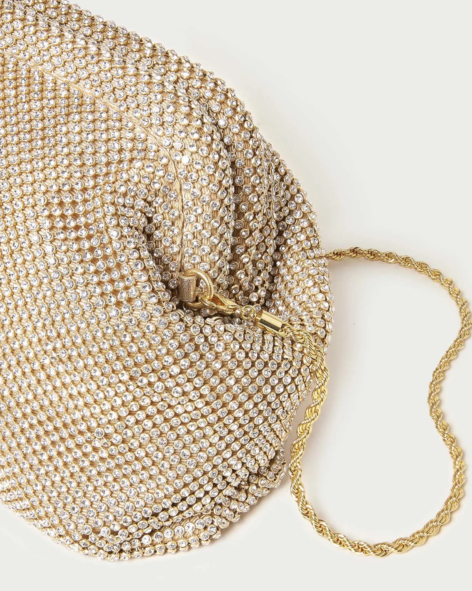 Best Loeffler Randall Doreen Gold Diamanté Frame Pouch Gold />
