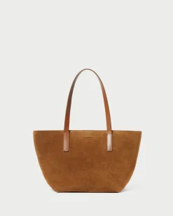 Discount Loeffler Randall Easton Cacao Suede Medium Tote Cacao />