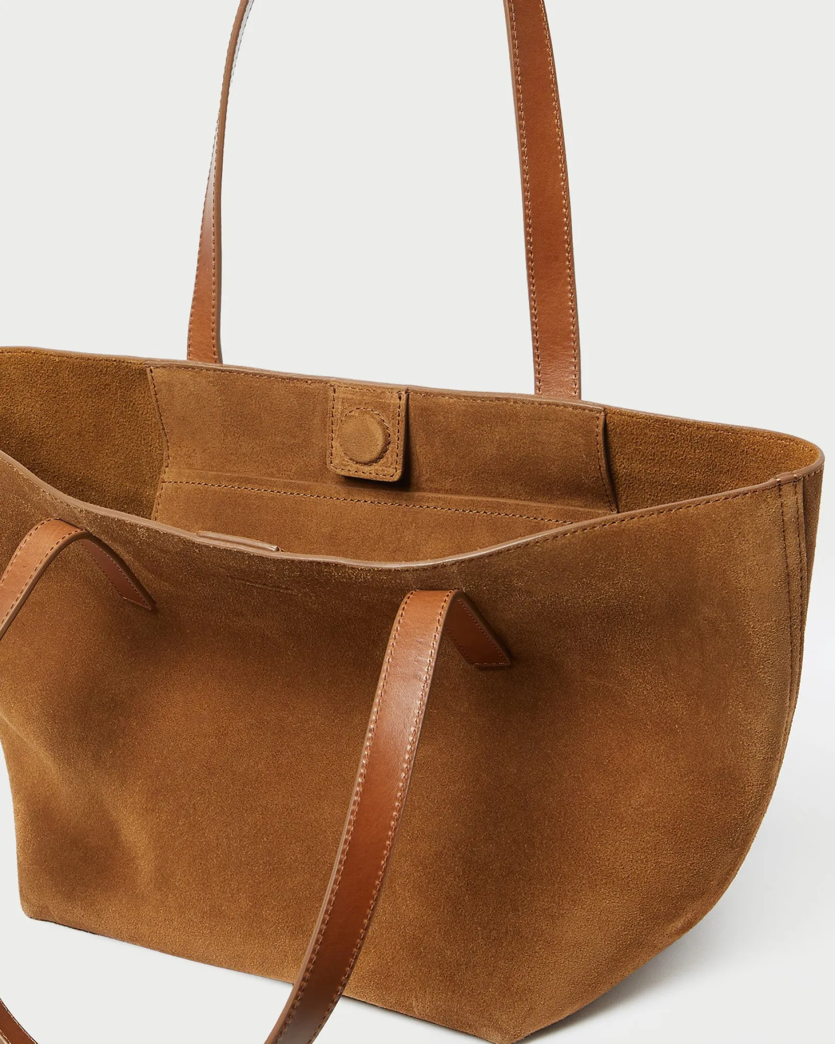 Discount Loeffler Randall Easton Cacao Suede Medium Tote Cacao />