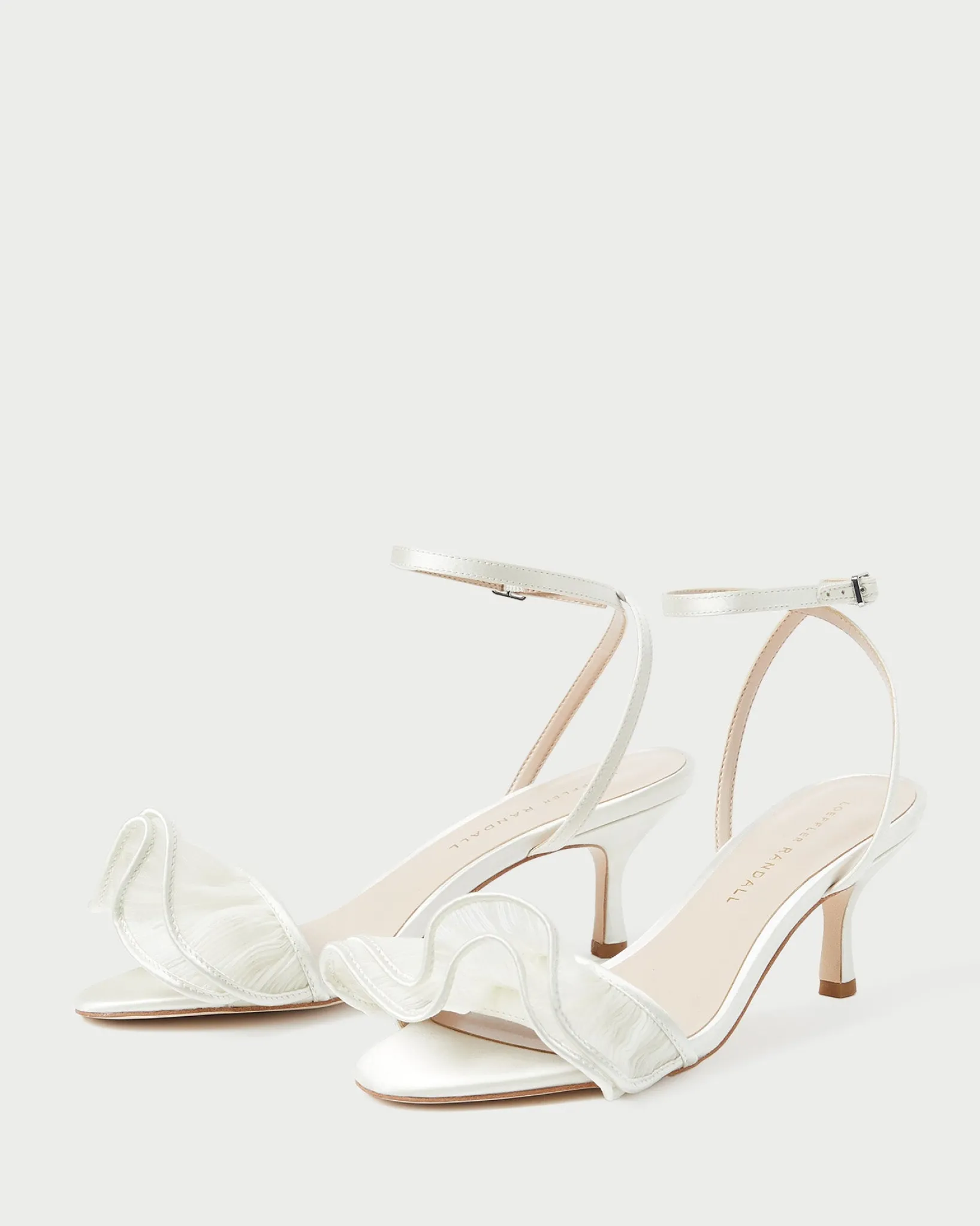 Discount Loeffler Randall Elena Pearl Pleated Ruffle Sandal Pearl />
