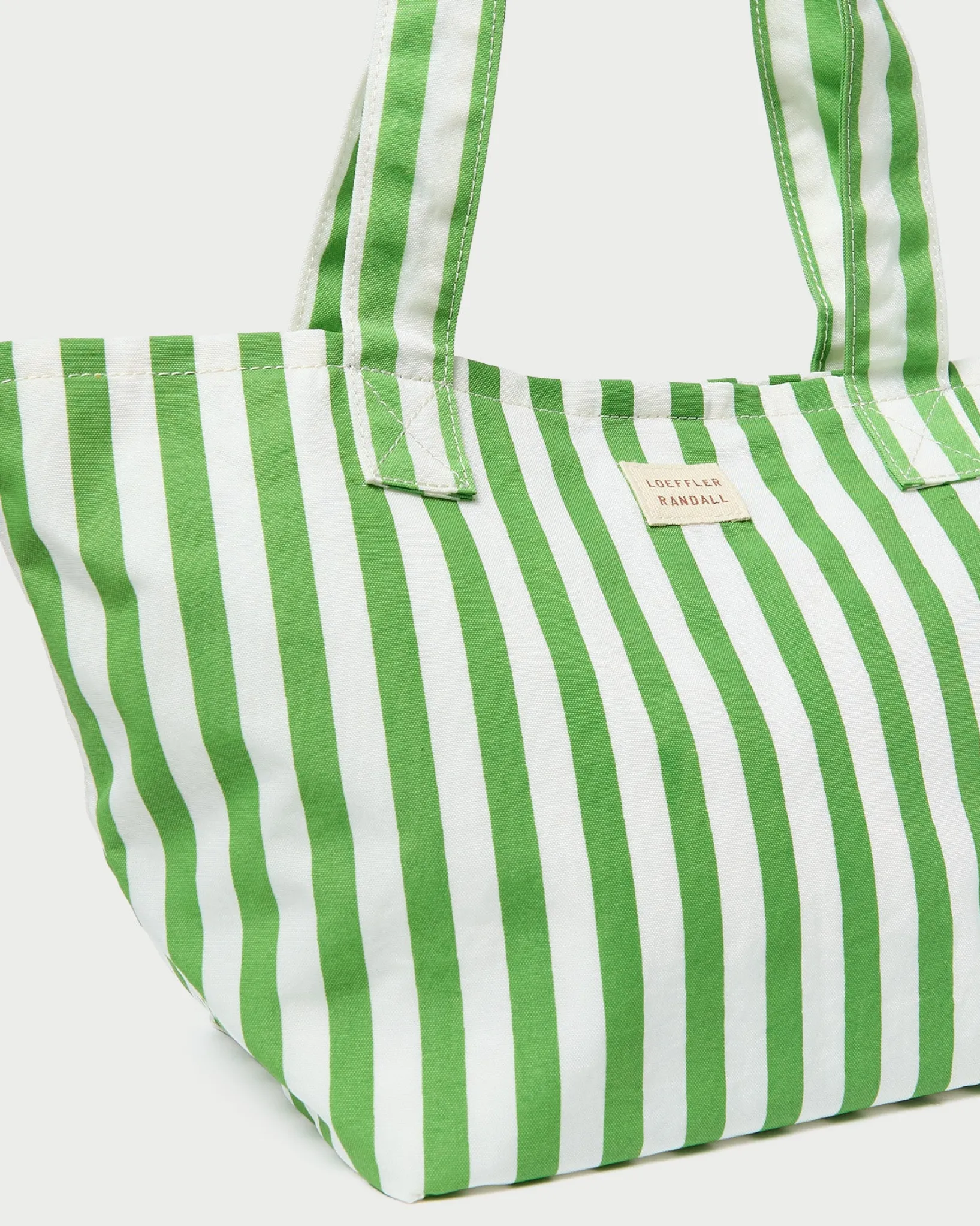 Online Loeffler Randall Ellis Green Stripe Packable Tote Green/Cream Stripe