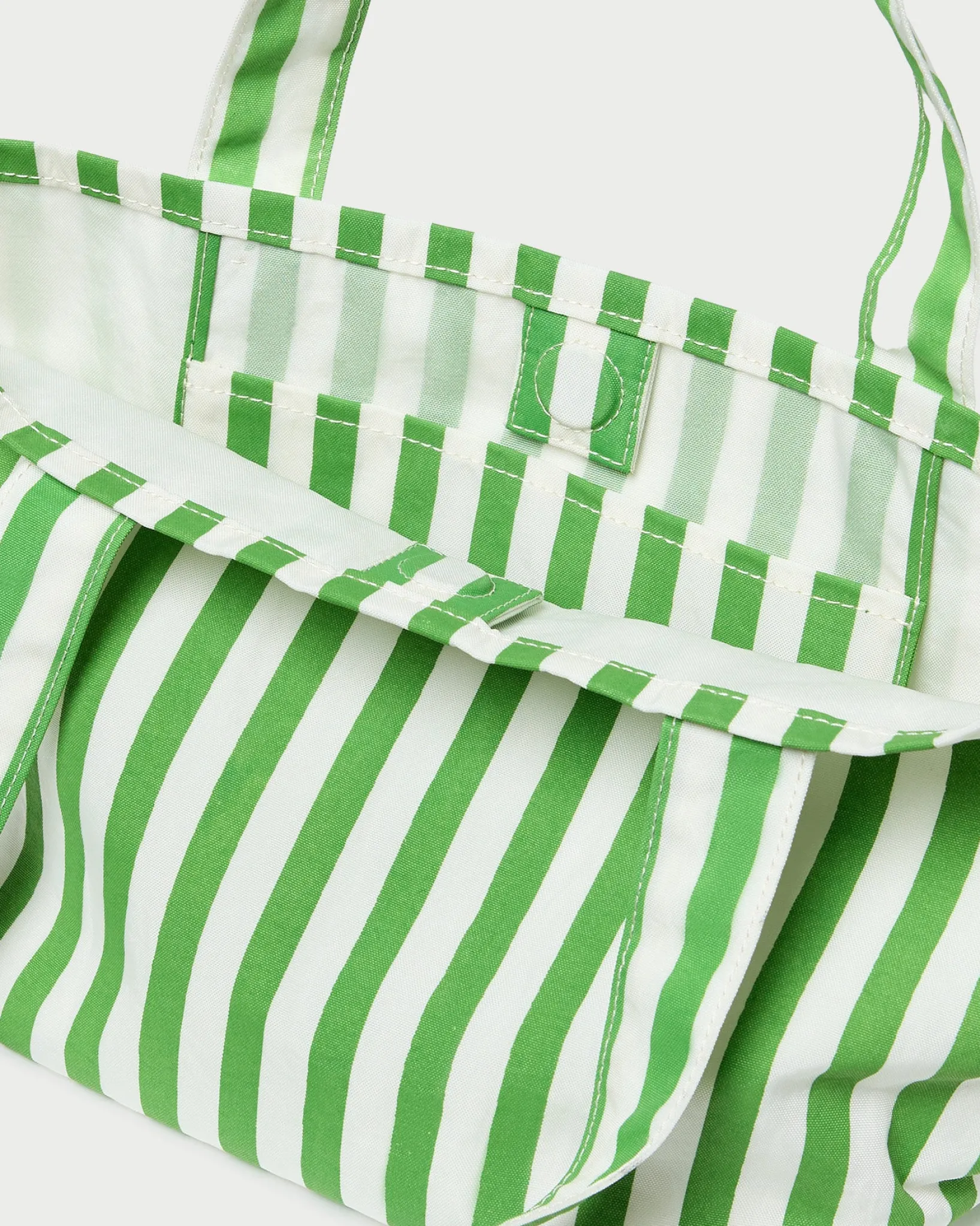 Online Loeffler Randall Ellis Green Stripe Packable Tote Green/Cream Stripe