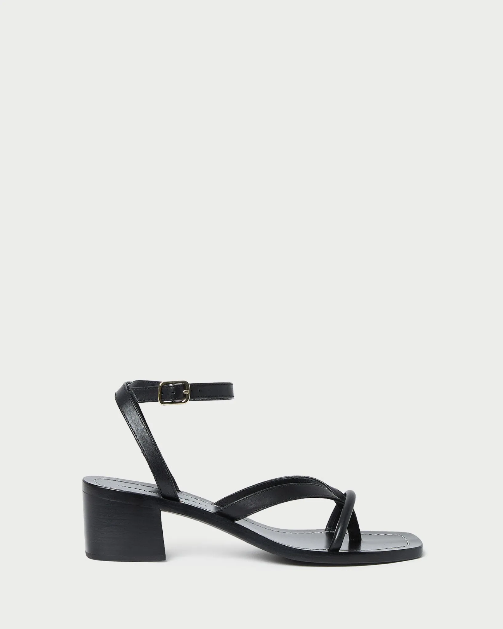 Clearance Loeffler Randall Eloise Leather Heeled Sandal Black