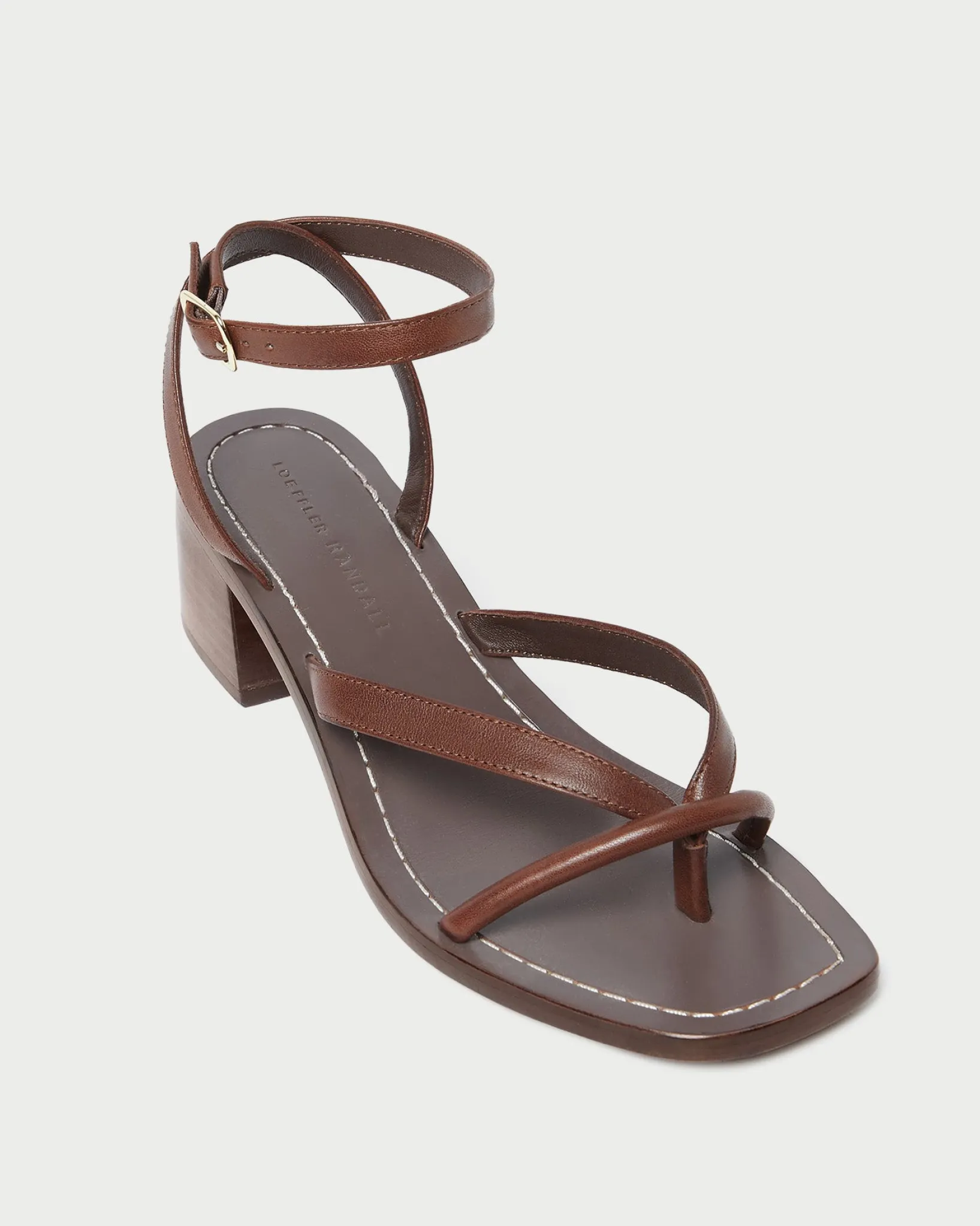 Best Loeffler Randall Eloise Leather Heeled Sandal Espresso