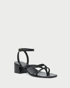 Best Loeffler Randall Eloise Leather Heeled Sandal Espresso