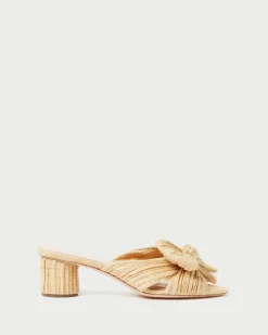 New Loeffler Randall Emilia Pleated Bow Heel Black