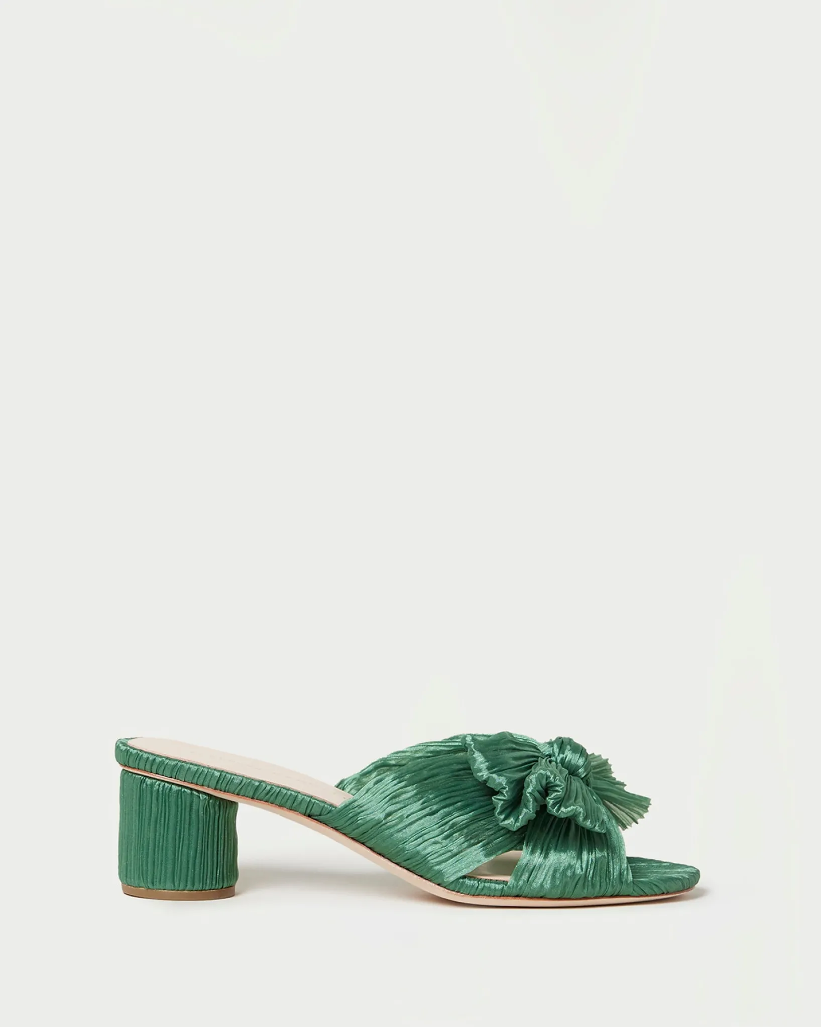 New Loeffler Randall Emilia Pleated Bow Heel Black