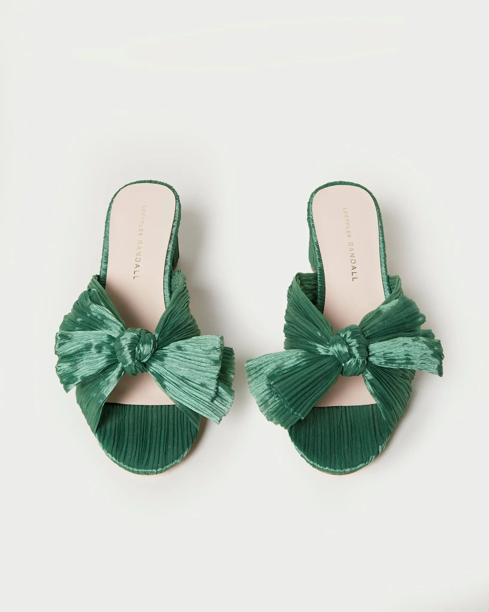 New Loeffler Randall Emilia Pleated Bow Heel Black