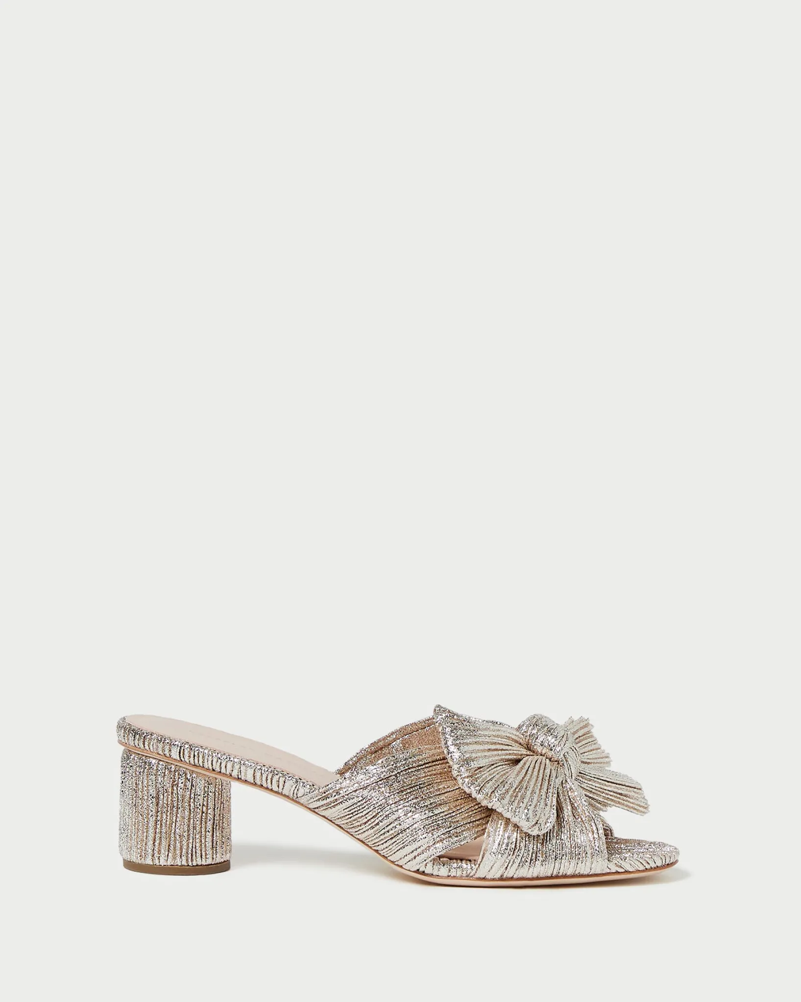 New Loeffler Randall Emilia Pleated Bow Heel Black