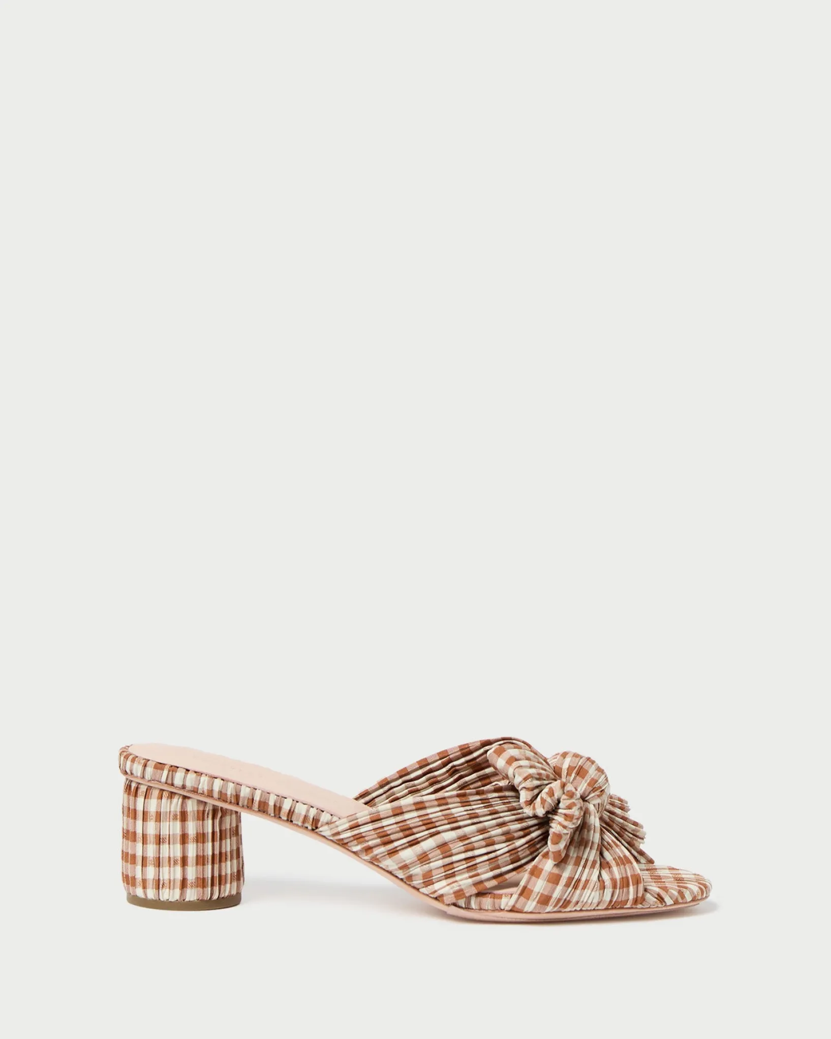 Sale Loeffler Randall Emilia Bow Heel Brown Gingham