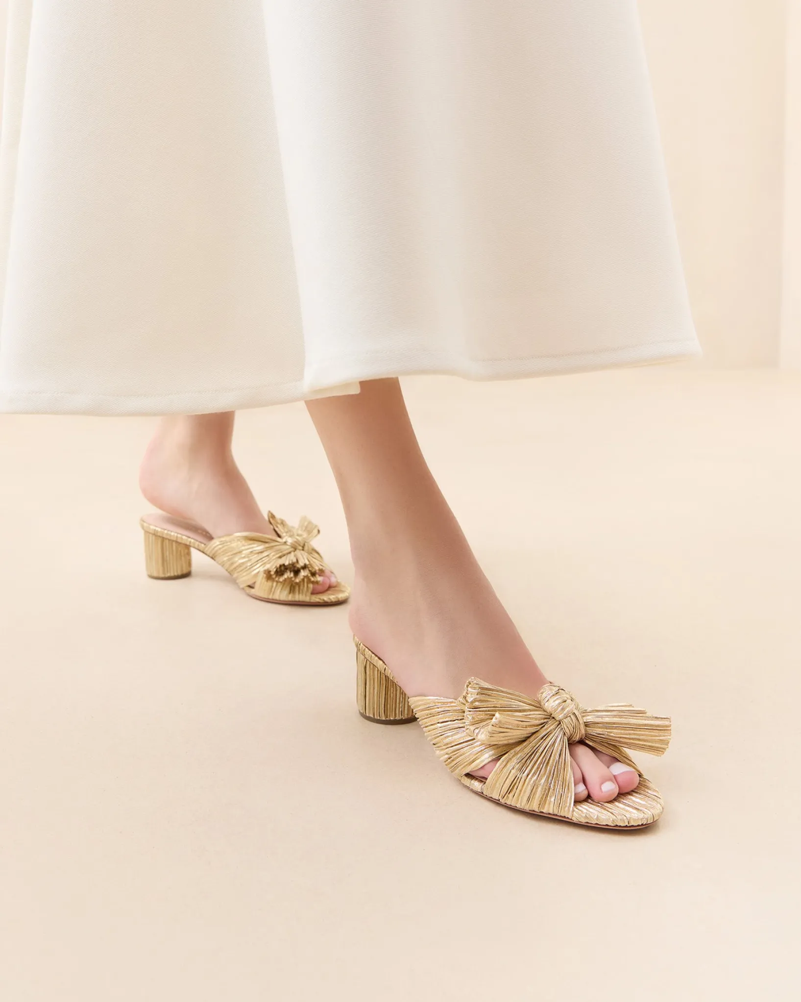 Sale Loeffler Randall Emilia Bow Heel Brown Gingham