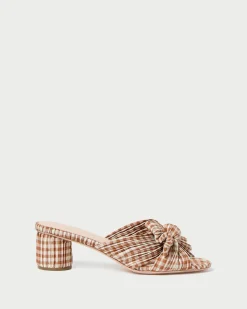 Loeffler Randall Emilia Pleated Bow Heel Gold