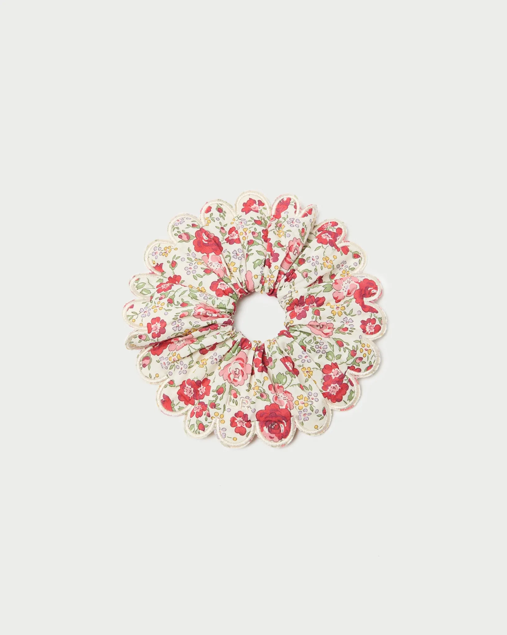 Hot Loeffler Randall Frankie Scallop Scrunchie Red Gingham
