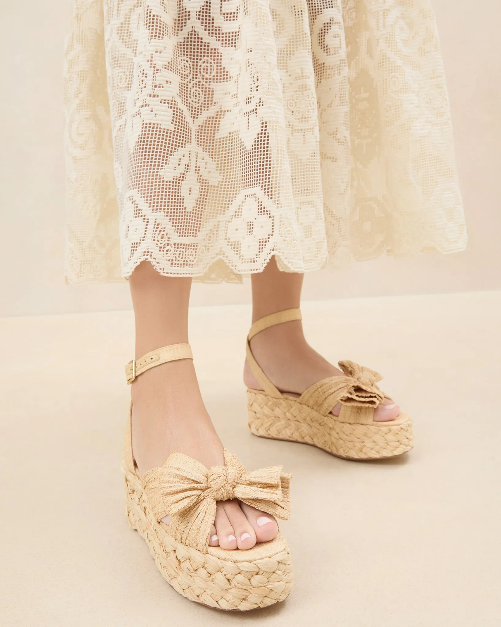 Best Loeffler Randall Gaby Bow Espadrille Brown Gingham