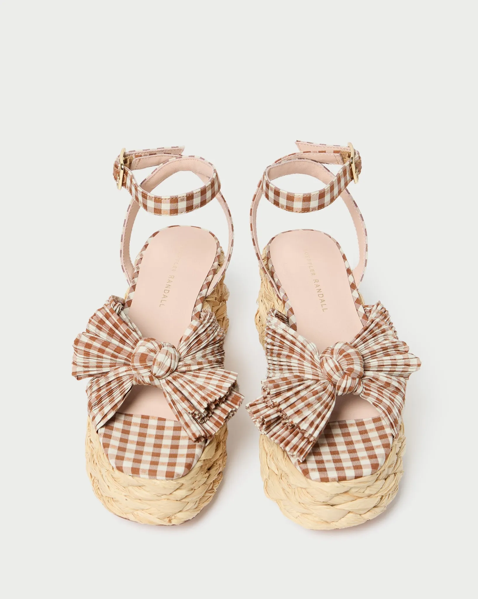Best Loeffler Randall Gaby Bow Espadrille Brown Gingham