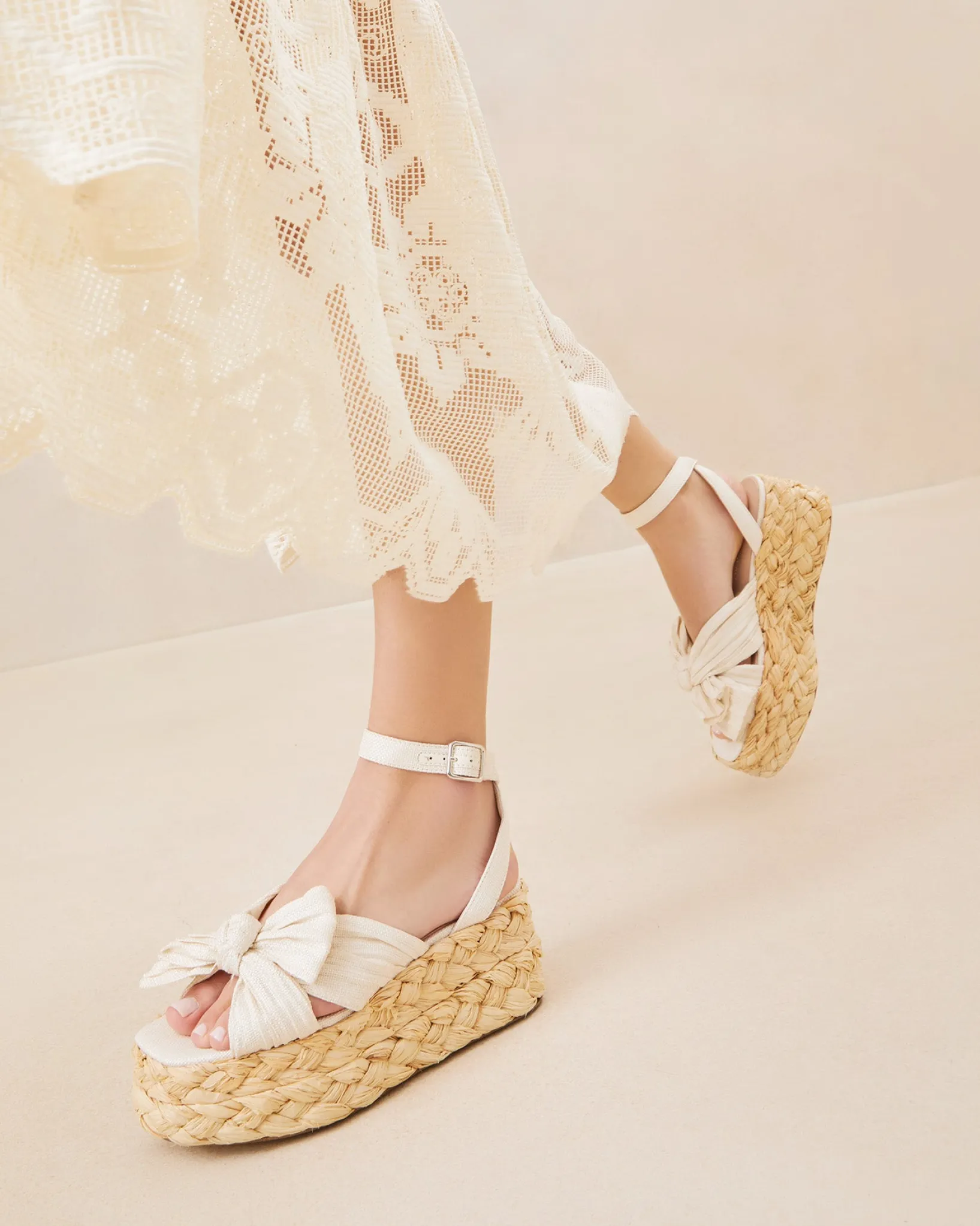 Best Loeffler Randall Gaby Pleated Bow Espadrille White