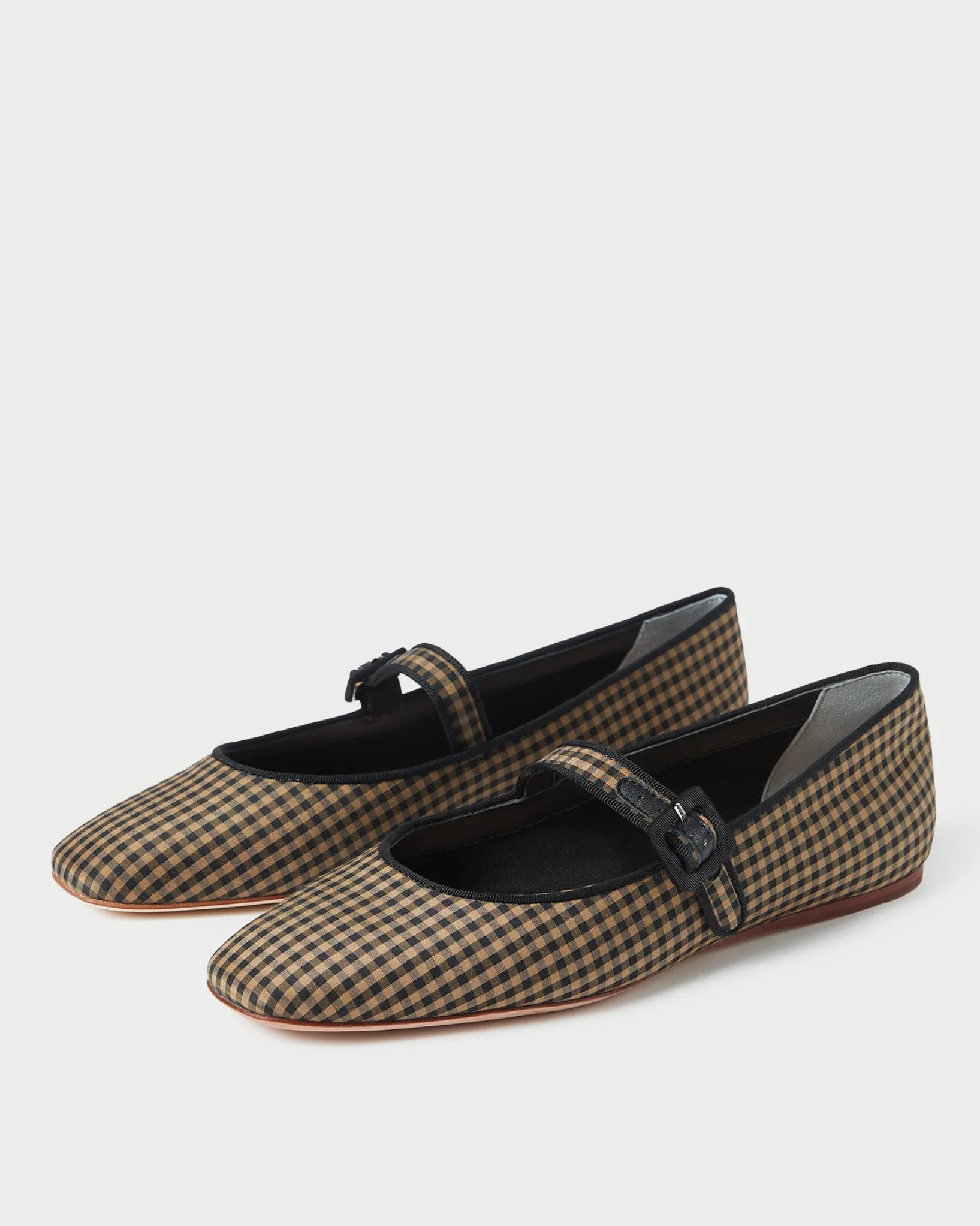 New Loeffler Randall Ginger Brown Moiré Mary Jane Black/Brown/Black
