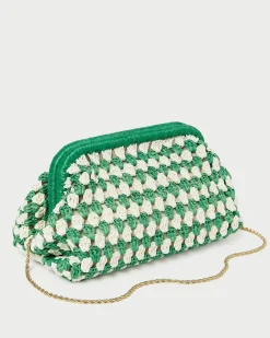 Best Loeffler Randall Glenda Crochet Clutch Green/Cream