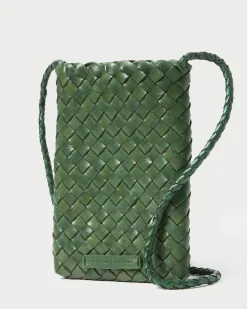 Loeffler Randall Grace Emerald Woven Crossbody White