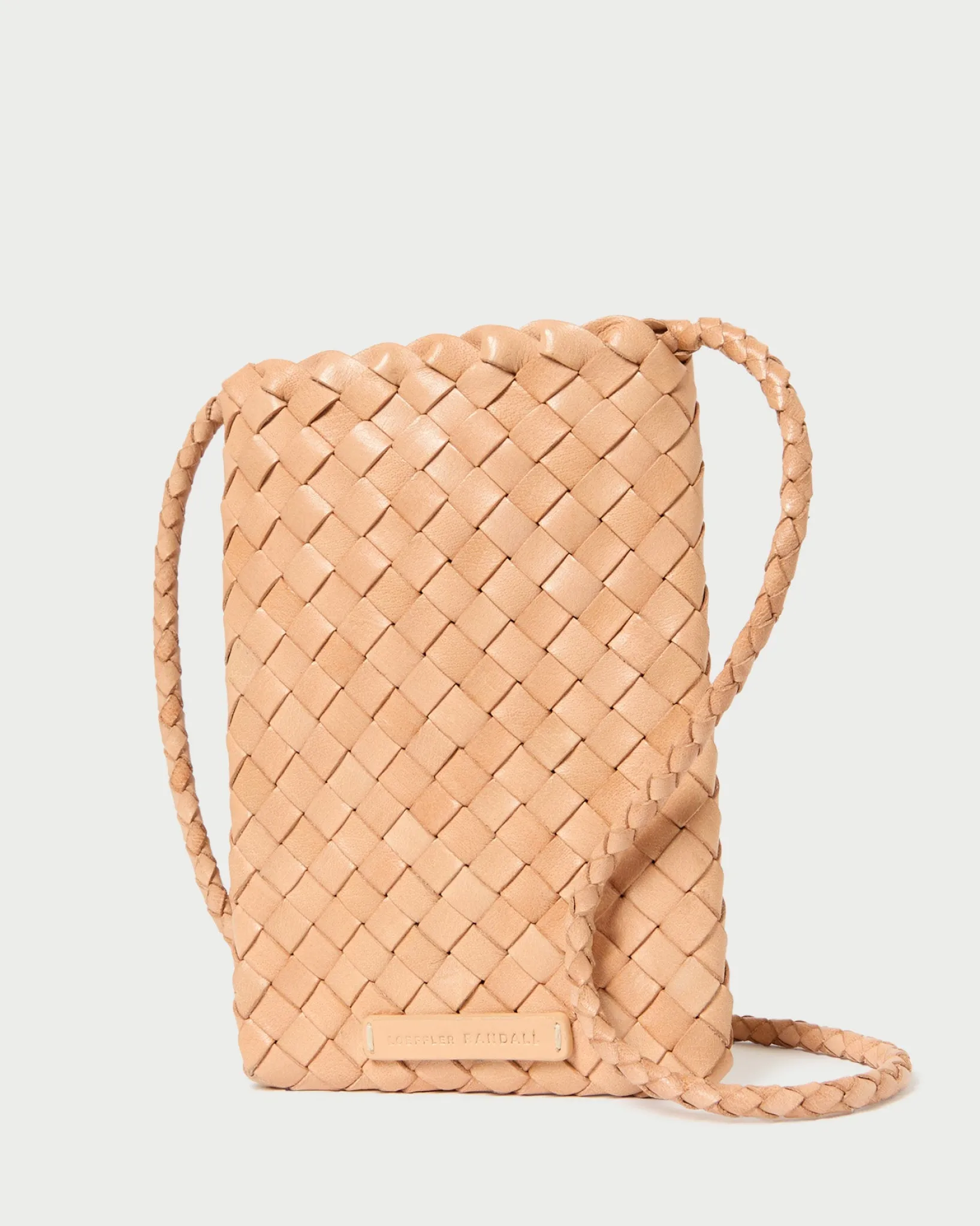 Loeffler Randall Grace Emerald Woven Crossbody White