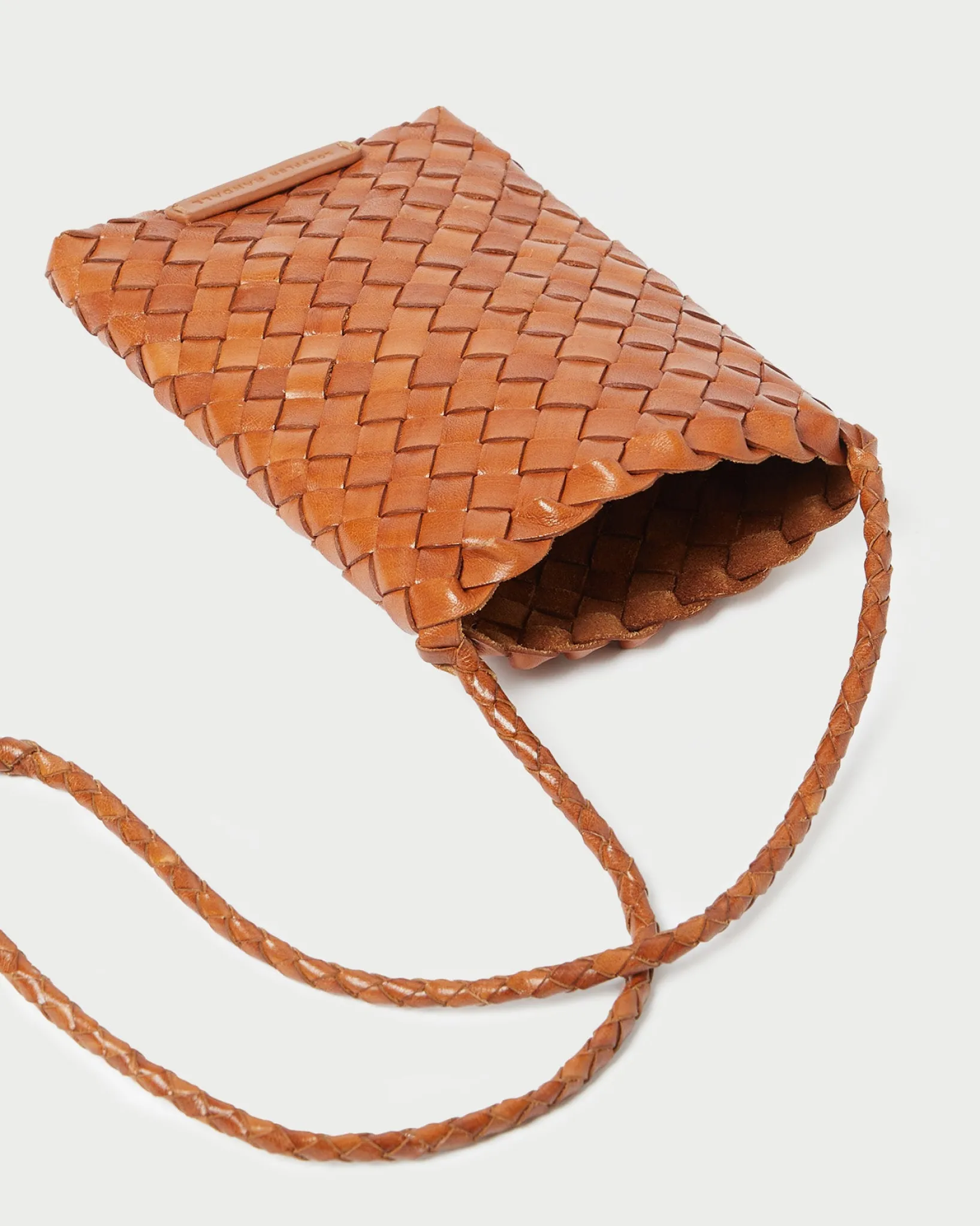 Loeffler Randall Grace Emerald Woven Crossbody White