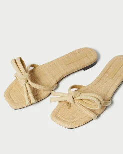 Discount Loeffler Randall Hadley Leather Bow Sandal Blue