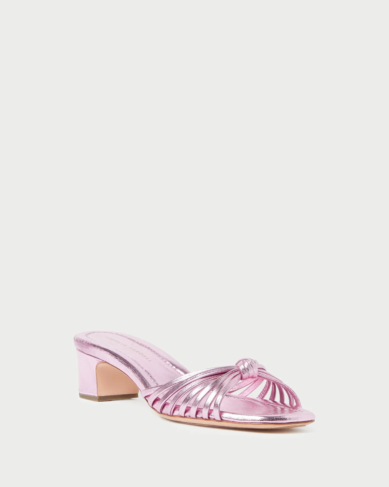 Loeffler Randall Hazel Leather Knot Mule Gold
