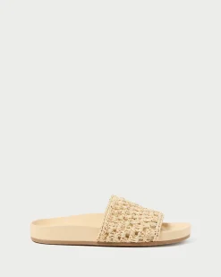 Clearance Loeffler Randall Henri Crochet Leather Sandal Brown