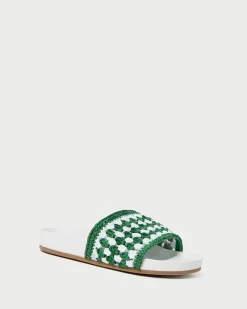 Clearance Loeffler Randall Henri Crochet Leather Sandal Brown
