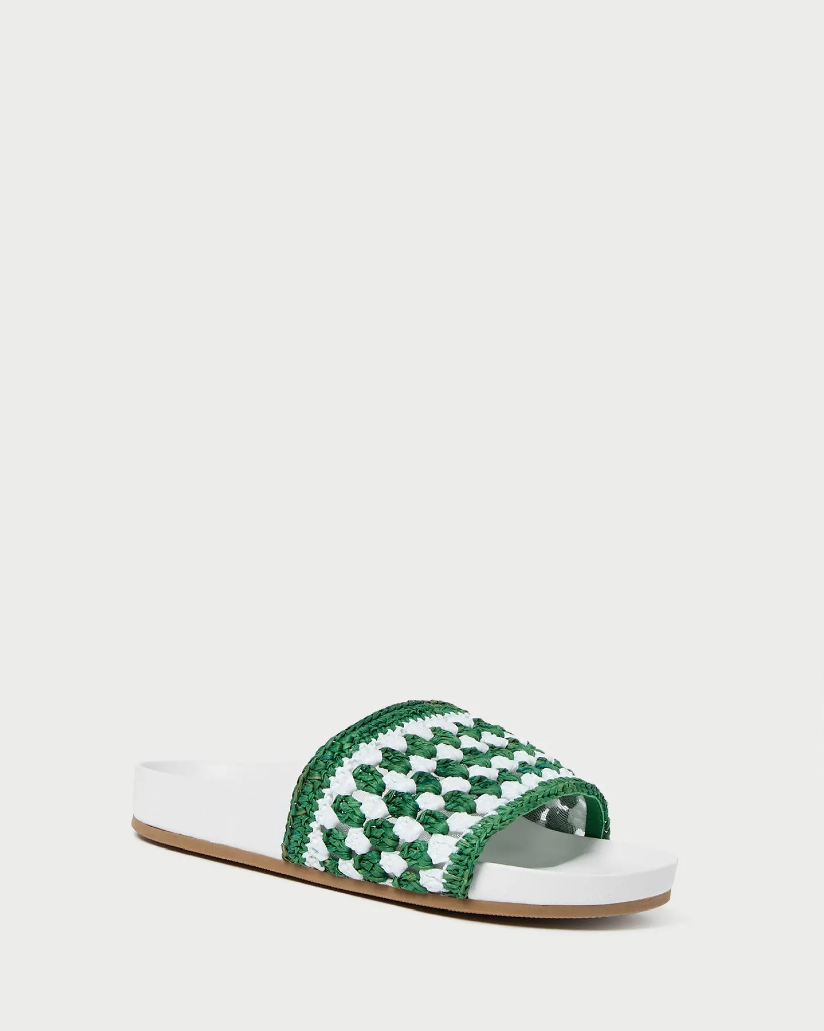 Clearance Loeffler Randall Henri Crochet Leather Sandal Brown