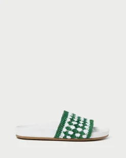 Clearance Loeffler Randall Henri Crochet Leather Sandal Brown