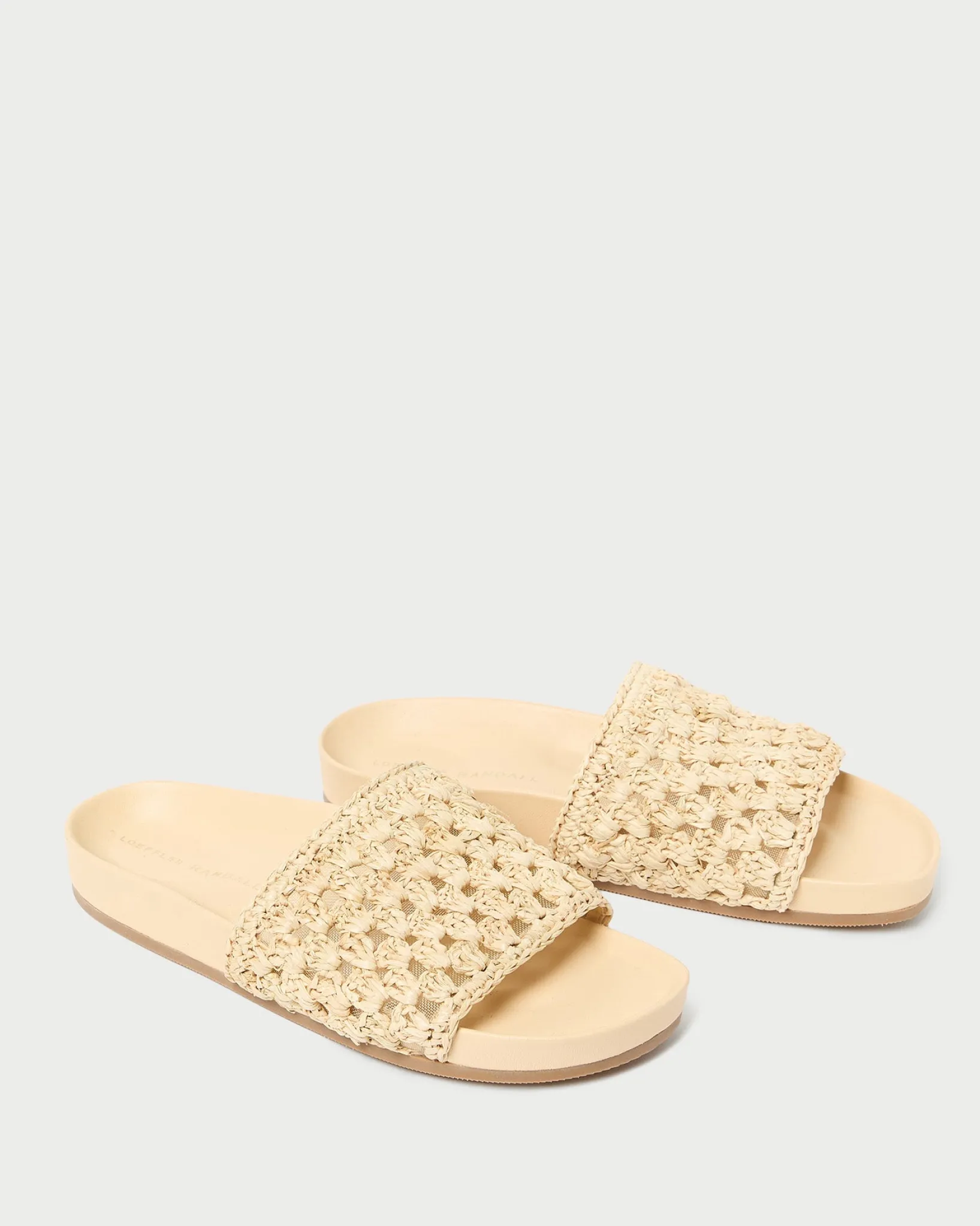 Hot Loeffler Randall Henri Green/White Crochet Raffia Sandal White/Green