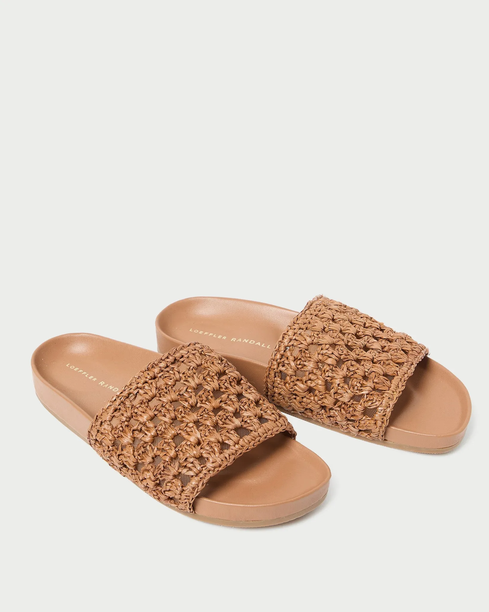 Hot Loeffler Randall Henri Green/White Crochet Raffia Sandal White/Green