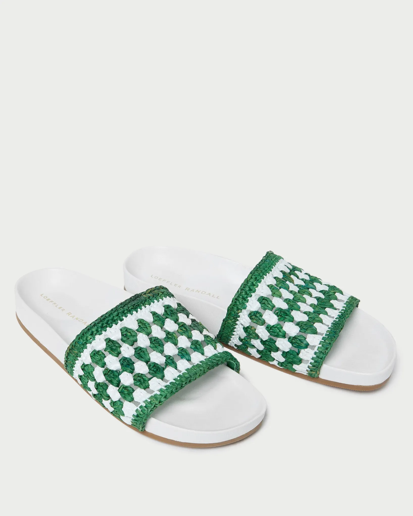 Sale Loeffler Randall Henri Crochet Leather Sandal Natural