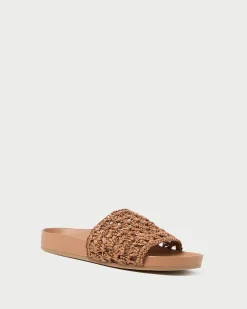 Sale Loeffler Randall Henri Crochet Leather Sandal Natural