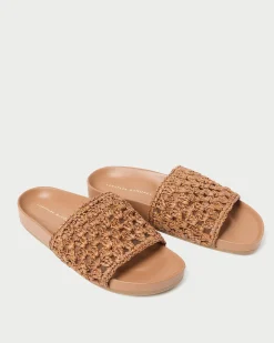 Sale Loeffler Randall Henri Crochet Leather Sandal Natural